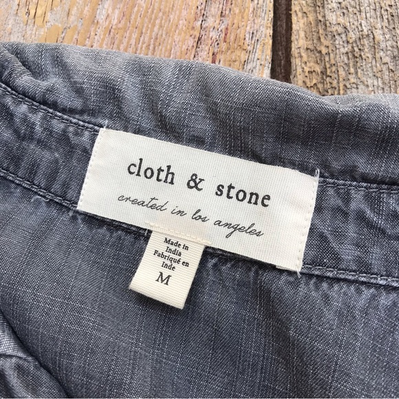 💙Cloth & Stone Light Grey Chambray Shirt - Picture 2 of 12